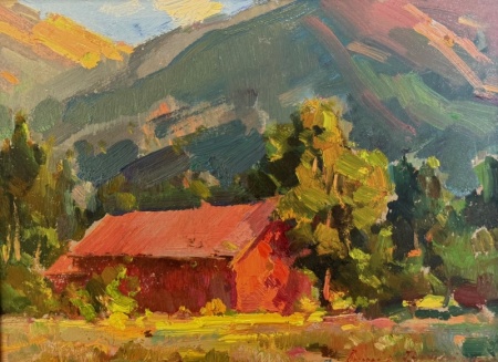 Afternoon-Light-over-Red-Barn-9x12