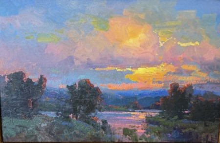 Sunset-by-the-Lake-26x40