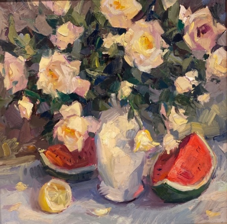 Floral-with-Melon-20x20