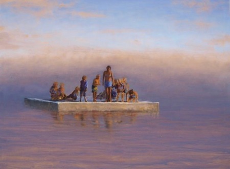 Diving-Sunset-30x40-w-2
